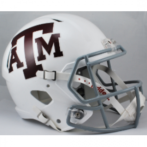 Riddell NCAA Texas A&M Aggies White Revolution Speed Replica Full Size Helmet