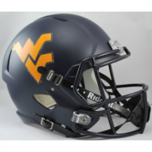 Riddell NCAA West Virginia Mountaineers Matte Navy Replica Speed Full Size Football Helmet