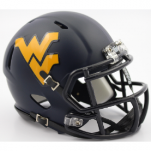 Riddell NCAA West Virginia Mountaineers 2016 Satin Navy Speed Mini Football Helmet
