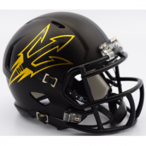 Riddell NCAA Arizona St Sun Devils Satin Black Authentic Speed Full Size Football Helmet