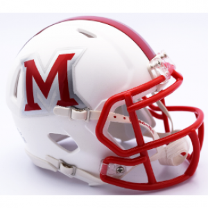 Riddell NCAA Miami (Ohio) Redhawks Matte White Revolution Speed Mini Helmet
