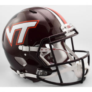 Riddell NCAA Virginia Tech Hokies Center Stripes Authentic Speed Full Size Football Helmet