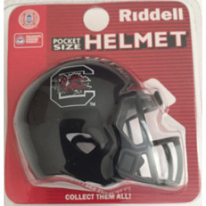 Riddell NCAA South Carolina Gamecocks Black Speed Pocket Size Football Helmet