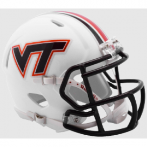 Riddell NCAA Virginia Tech Hokies Matte White Revolution Speed Mini Helmet