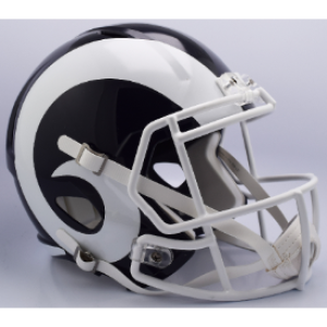 Los Angeles Rams 2017-2019 Throwback White Horn Riddell Full Size Authentic Speed Helmet