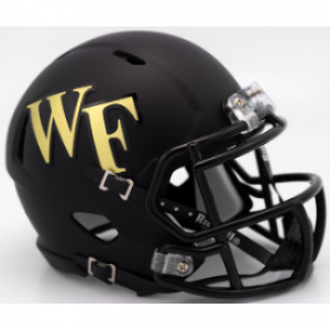 Riddell NCAA Wake Forest Demon Deacons Matte Black Speed Mini Football Helmet
