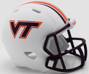 Riddell NCAA Virginia Tech Hokies 2018 White Speed Pocket Size Football Helmet