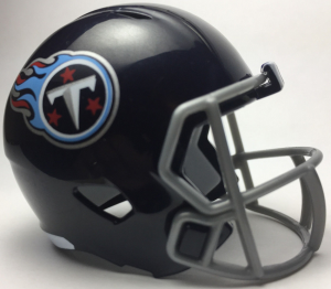 Riddell NFL Tennessee Titans 2018 Satin Navy Metallic Speed Pocket Size Football Helmet