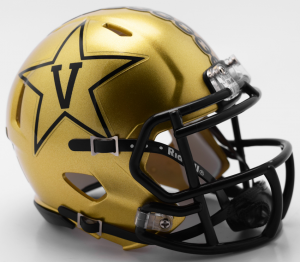 Riddell NCAA Vanderbilt Commodores 2018 Gold Speed Mini Football Helmet
