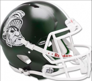 Michigan St Spartans Gruff Sparty Riddell Full Size Authentic Speed Helmet
