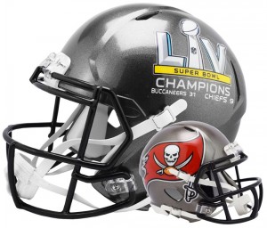 Limited Edition Tampa Bay Buccaneers NFL Super Bowl 55 Champions NEW 2021 Riddell Mini Speed Helmet