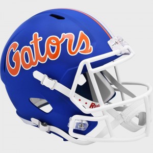 Florida Gators Flat Blue Script New 2021 Riddell Full Size Replica Speed Helmet