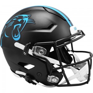 Carolina Panthers On-Field Alternate Riddell Full Size Authentic SpeedFlex Helmet ​​Black Shell New 2022
