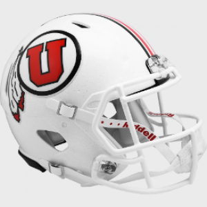 Utah Utes White Shell Riddell Full Size Authentic Speed Helmet New 2022
