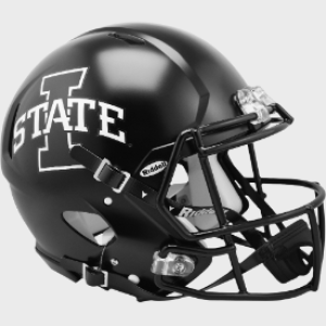 Iowa St Cyclones Satin Black Riddell Full Size Authentic Speed Helmet New 2023