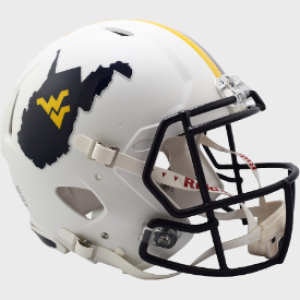 West Virginia Mountaineers Backyard Brawl Riddell Full Size Authentic Speed Helmet New 2023