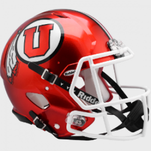 Utah Utes Radiant Red Shell Riddell Full Size Replica Speed Helmet New 2022