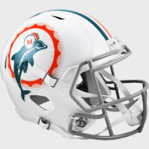 Miami Dolphins Tribute Riddell Full Size Replica Speed Helmet