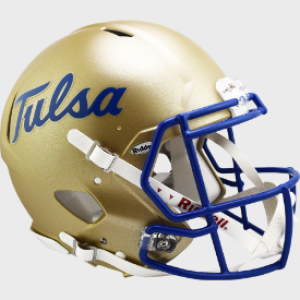 Tulsa Golden Hurricane Script Gold Shell Riddell Full Size Authentic Speed Helmet New 2023