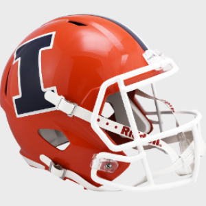 Illinois Fighting Illini Orange Riddell Full Size Replica Speed Helmet New 2023