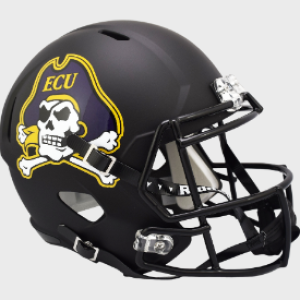 East Carolina Pirates Matte Black Riddell Full Size Replica Speed Helmet New 2023