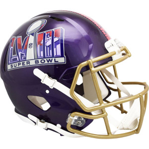 Limited Edition NFL Super Bowl 58 Riddell Full Size Authentic Speed Helmet Purple Shell New 2024