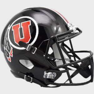Utah Utes Black Shell Riddell Full Size Replica Speed Helmet New 2023