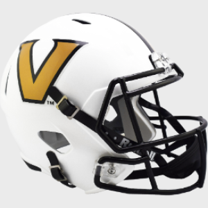 Vanderbilt Commodores White Riddell Full Size Replica Speed Helmet New 2023