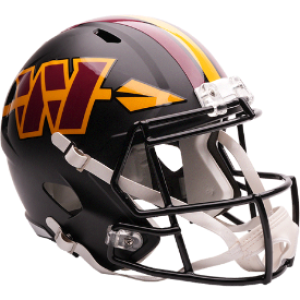 Washington Commanders On-Field Alternate Riddell Full Size Replica Speed Helmet Hail Raiser Low Gloss Black Shell New 2026