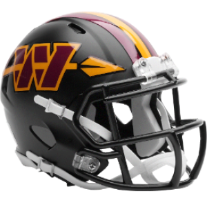 Washington Commanders On-Field Alternate Riddell Mini Speed Helmet Hail Raiser Low Gloss Black Shell New 2026