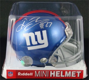 Brandon Jacobs Autographed New York Giants Replica Mini Helmet