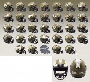 Limited Edition NFL Salute to Service Alternate 2022 Series 1 Riddell Mini Speed Helmets New 2022