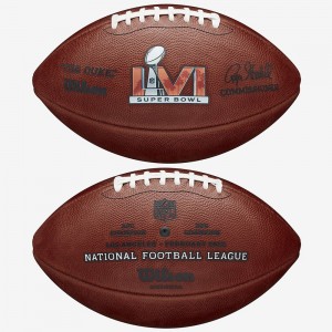 Wilson Super Bowl 56 NFL Roger Goodell The Duke Official Game Football New 2022