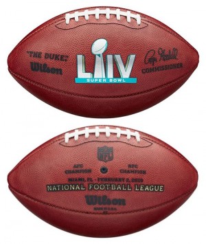 Wilson Super Bowl 54 NFL Roger Goodell The Duke Official Game Football