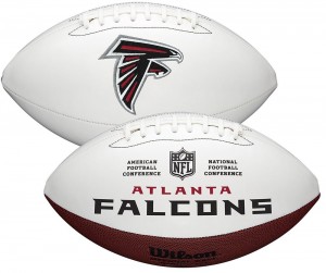 Atlanta Falcons White Wilson Official Size Autograph Series Signature Football