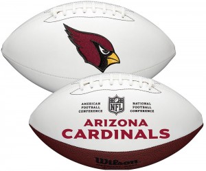 Arizona Cardinals White Wilson Official Size Autograph Series Signature Football