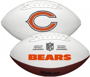 Chicago Bears White Wilson Official Size Autograph Series Signature Football