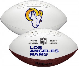 Los Angeles Rams White Wilson Official Size Autograph Series Signature Football
