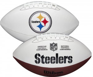 Pittsburgh Steelers White Wilson Official Size Autograph Series Signature Football
