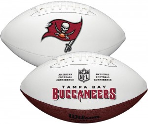 Tampa Bay Buccaneers White Wilson Official Size Autograph Series Signature Football