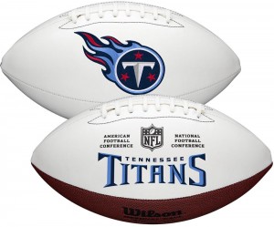 Tennessee Titans White Wilson Official Size Autograph Series Signature Football
