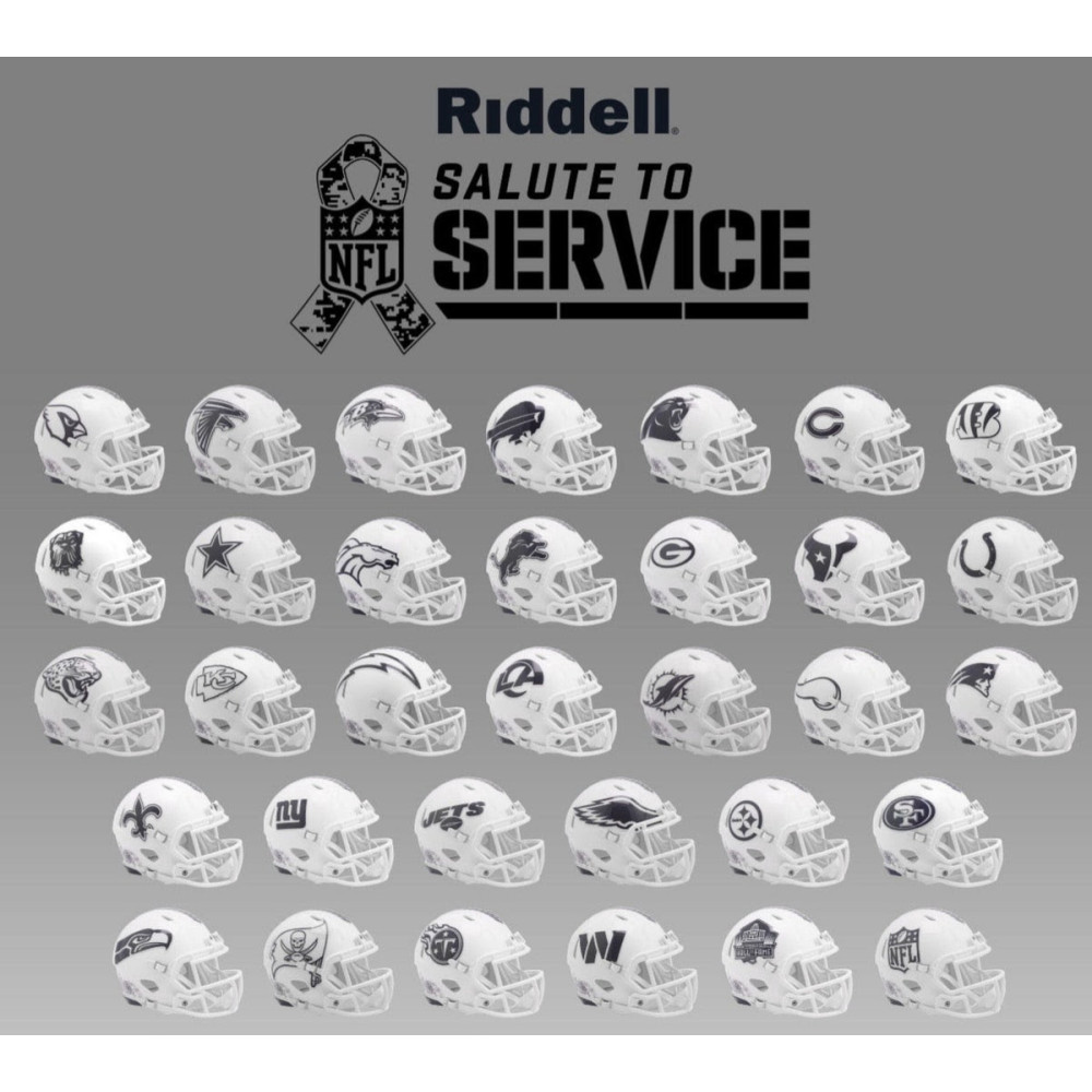 Limited Edition NFL Salute to Service Alternate 2024 Series 3 Riddell Mini Speed Helmets CHOOSE FROM 31 TEAMS New 2024
