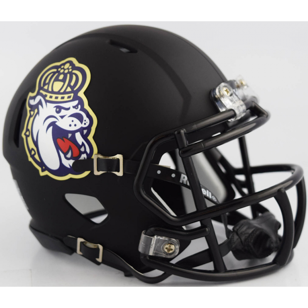 James Madison Dukes Matte Black Riddell Mini Speed Helmet