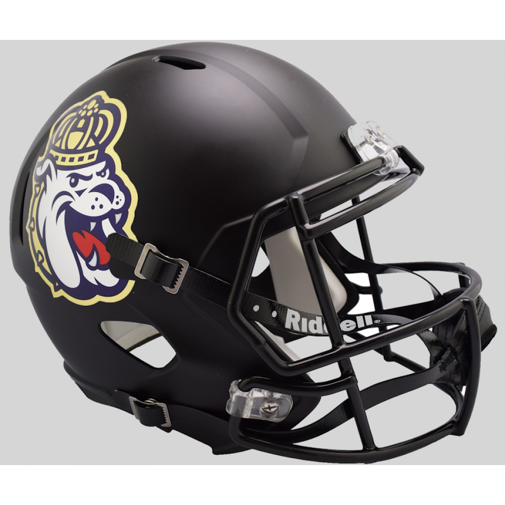 James Madison Dukes Matte Black Riddell Full Size Replica Speed Helmet