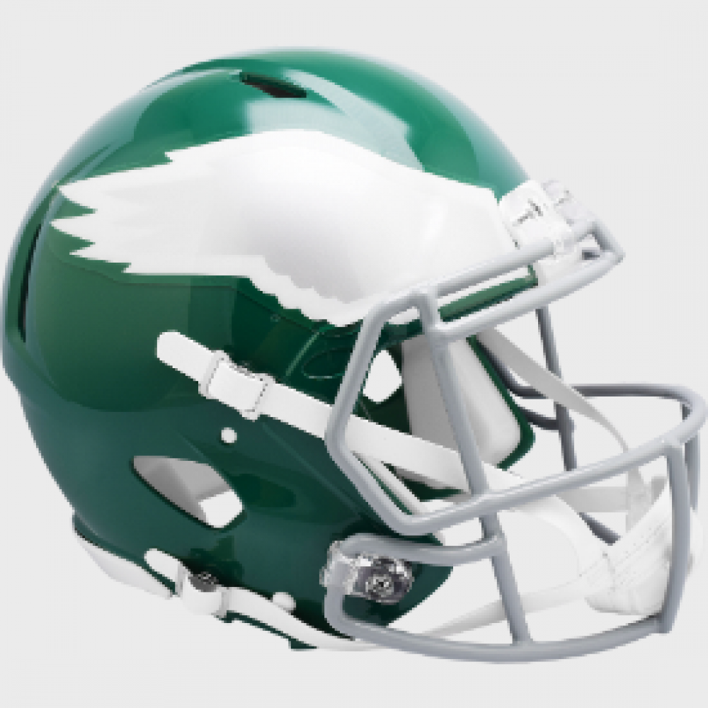 Philadelphia Eagles 1974-1995 Throwback Riddell Full Size Authentic Speed Helmet ​Kelly Green Shell