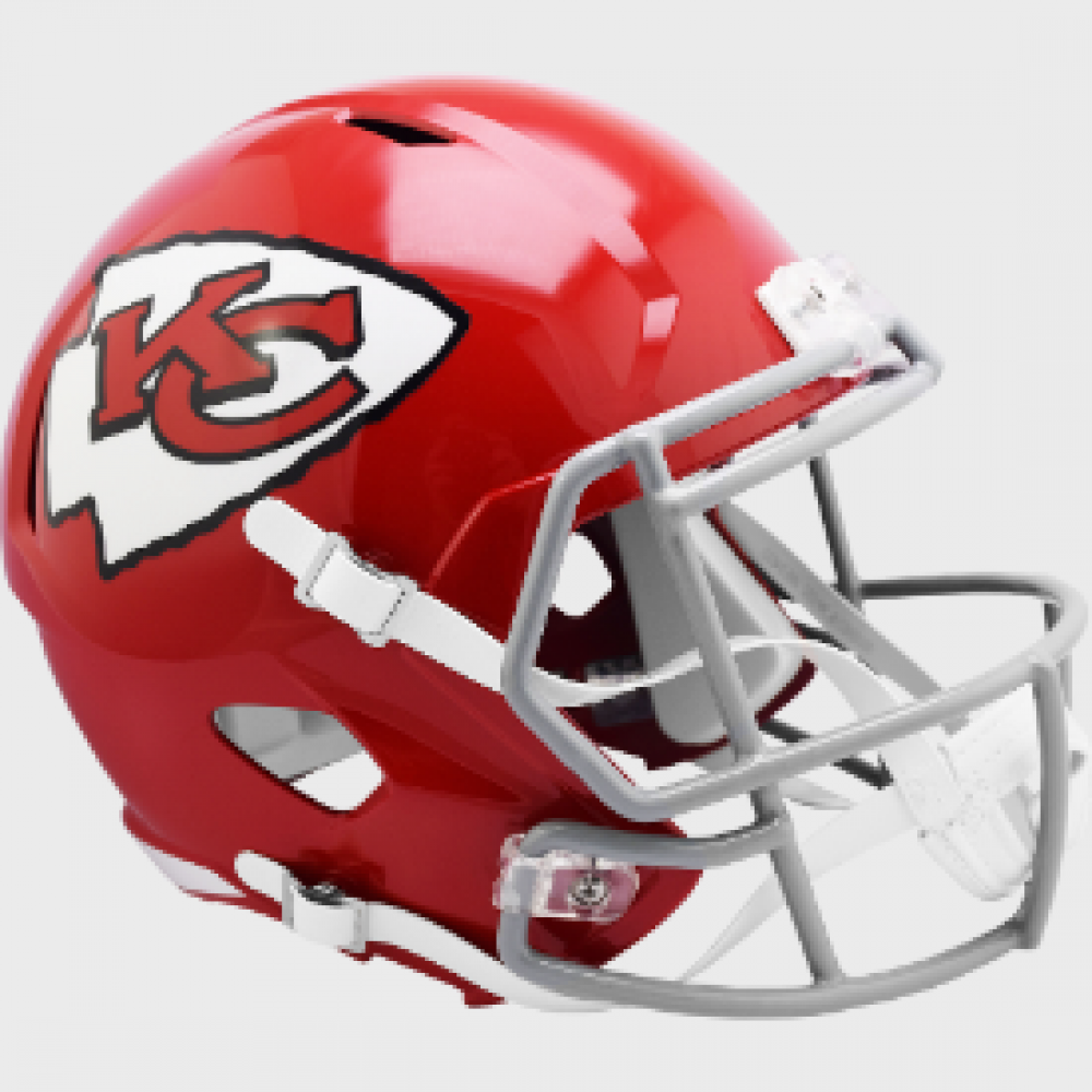 Kansas City Chiefs 1963-1973 Throwback Riddell Full Size Replica Speed Helmet Gray Facemask