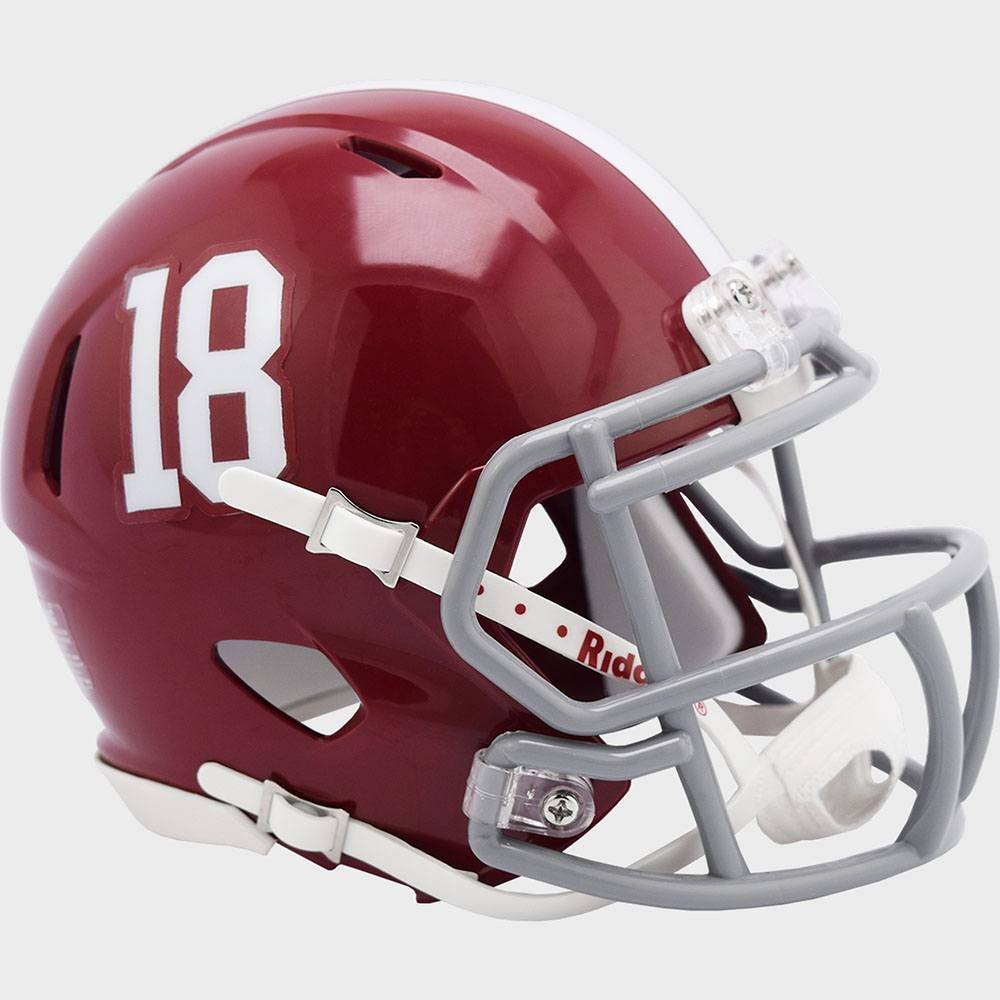 Alabama Crimson Tide #18 Riddell Mini Speed Helmet