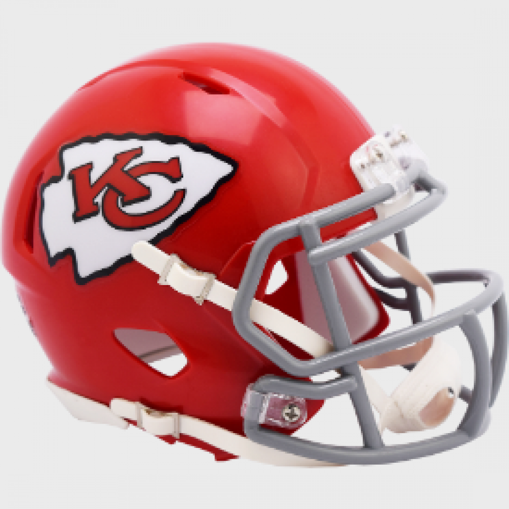 Kansas City Chiefs 1963-1973 Throwback Riddell Mini Speed Helmet Gray Facemask