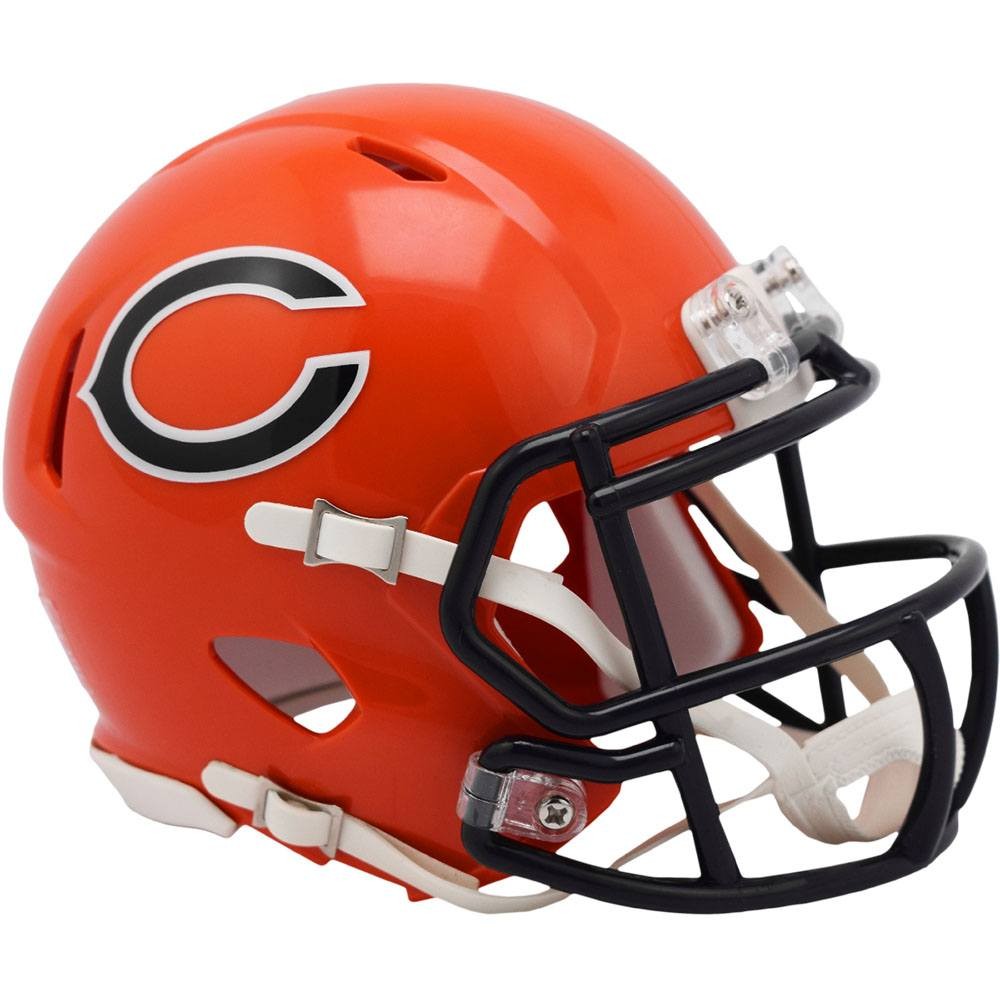Chicago Bears On-Field Alternate Riddell Mini Speed Helmet Orange Shell New 2022