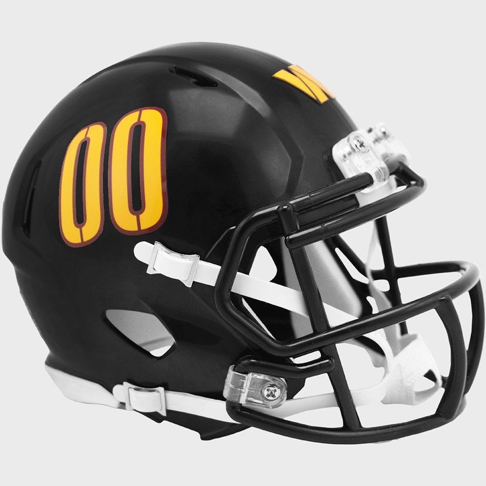 Washington Commanders On-Field Alternate Riddell Mini Speed Helmet Black Shell with Double Zero NEW 2023